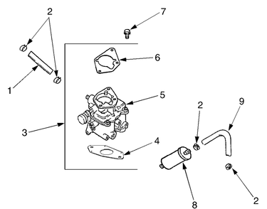 Part Location Diagram of KH-24-757-03-S MTD KIT-CARB REPAIR